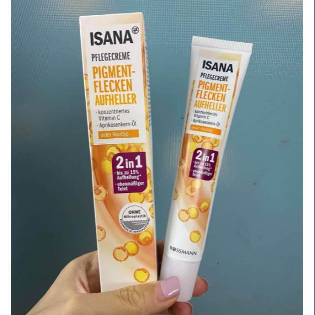 Kem trị nám, tàn nhang Isana 2in1 PIGMENTFLECKEN AUFHELLER, 50ml