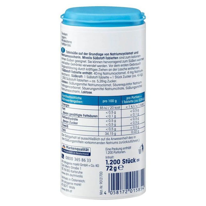 Viên Đường Ăn Kiêng Mivolis Substoff, 1200 Viên