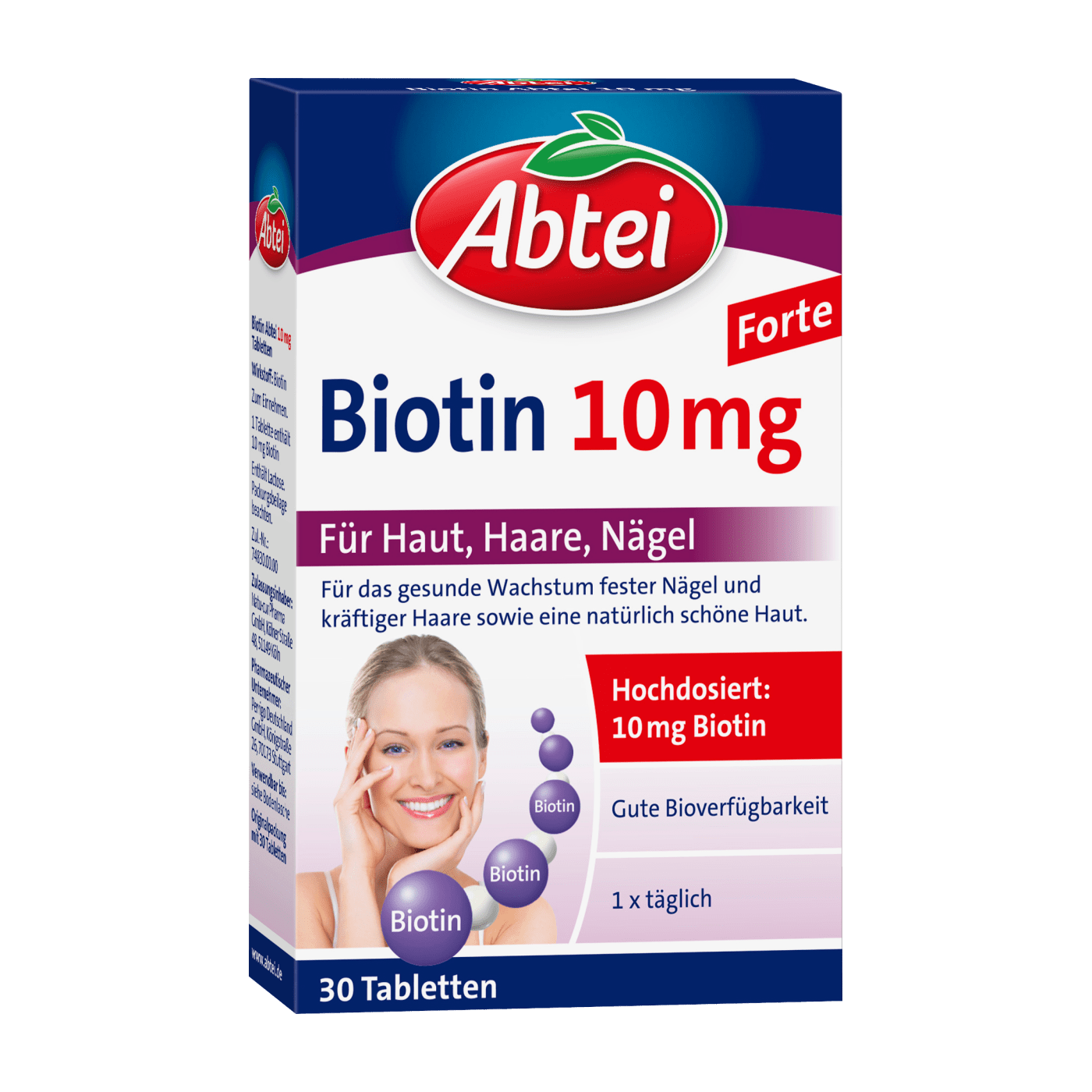 Viên uống Biotin 10mg của Abtei, hộp 30 viên