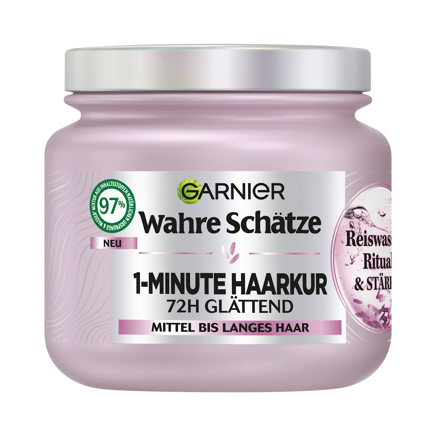 Ủ tóc Garnier Wahre Schätze Reiswasser – Dưỡng tóc chắc khỏe, mềm mượt tự nhiên, 72H
