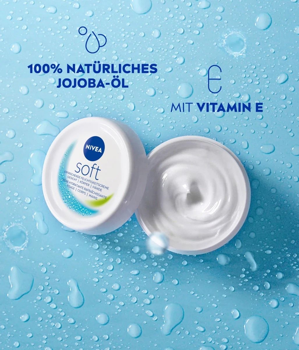  Kem dưỡng da Nivea soft hộp 200ml [Hàng nội địa Đức] 