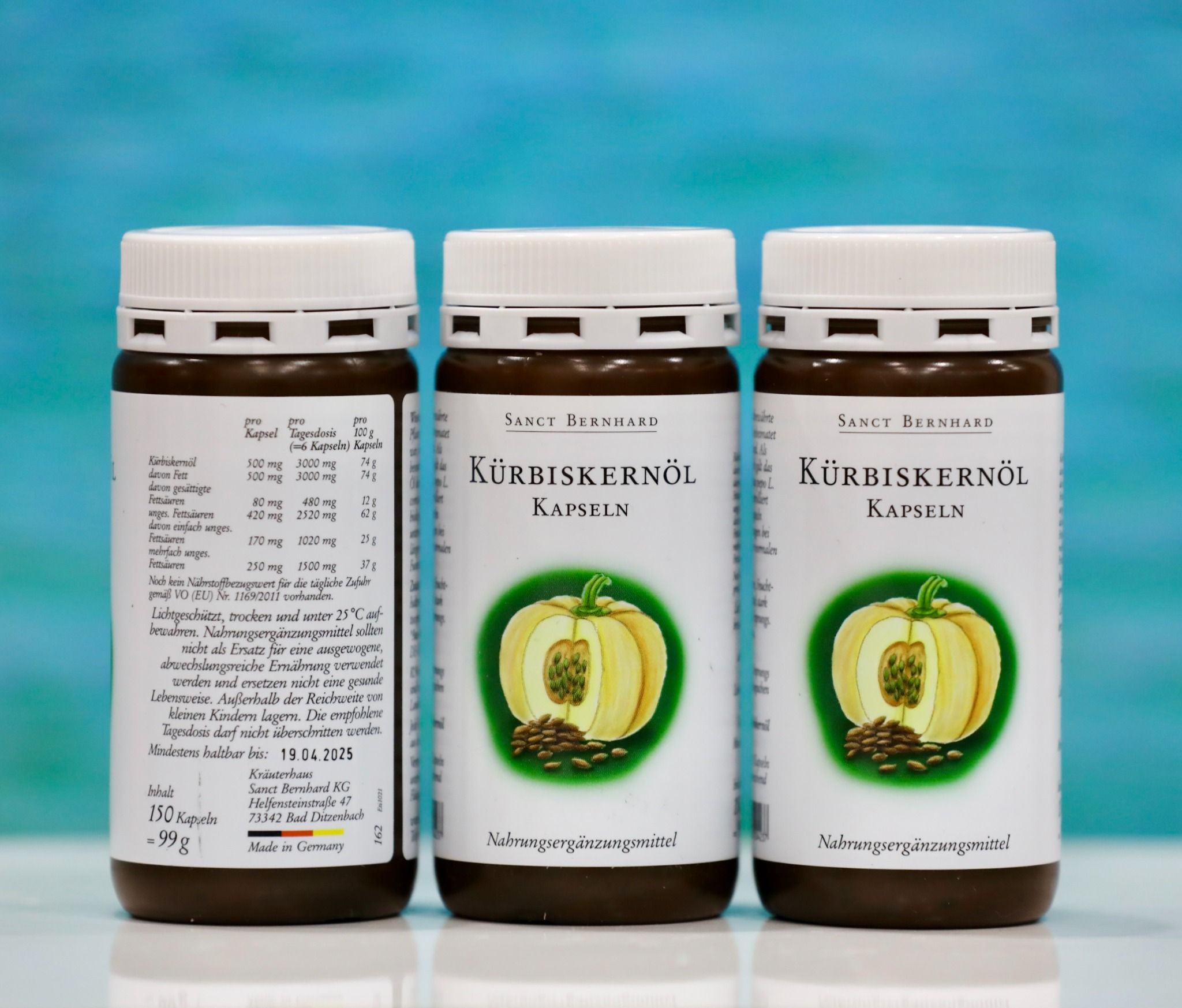 Viên Uống Tiểu Đêm Sanct Bernhard Kurbiskernol Kapseln, 150 Viên, Made in Germany