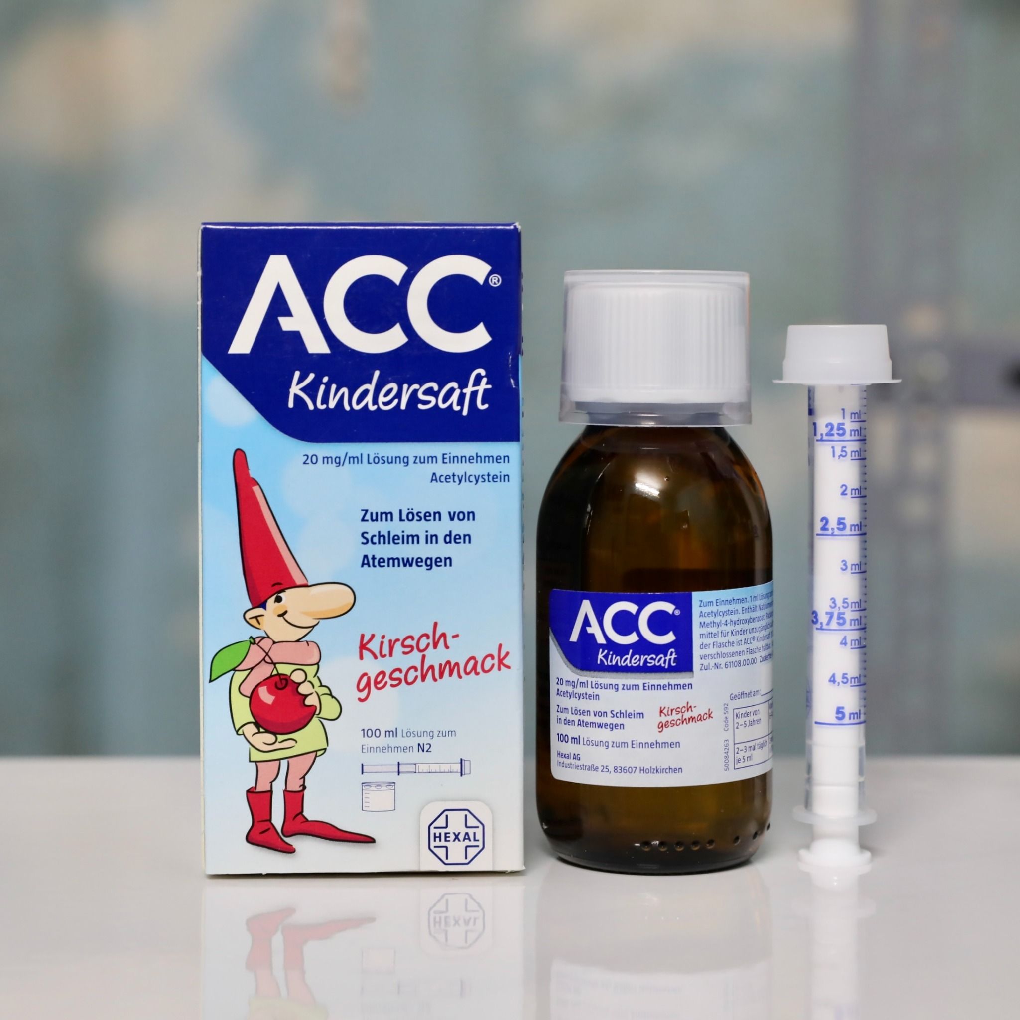 Thuốc ho ACC Kindersaft trị ho long đờm dạng siro, 100 ml