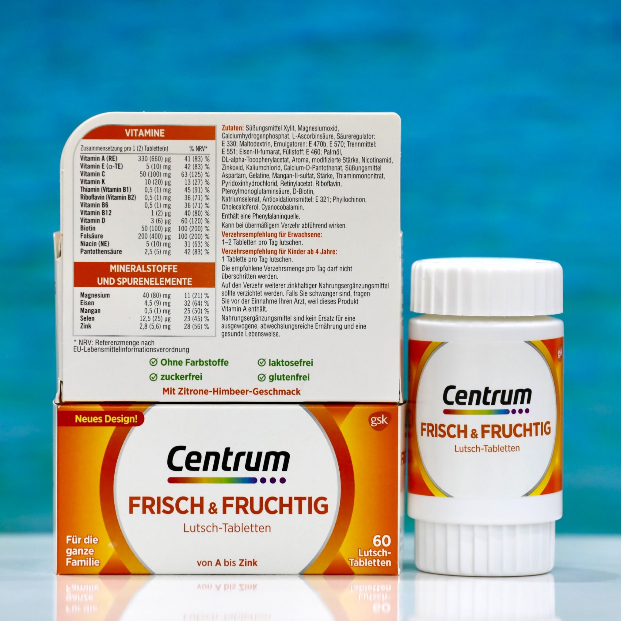 Viên ngậm Centrum hương trái cây, hộp 60 viên