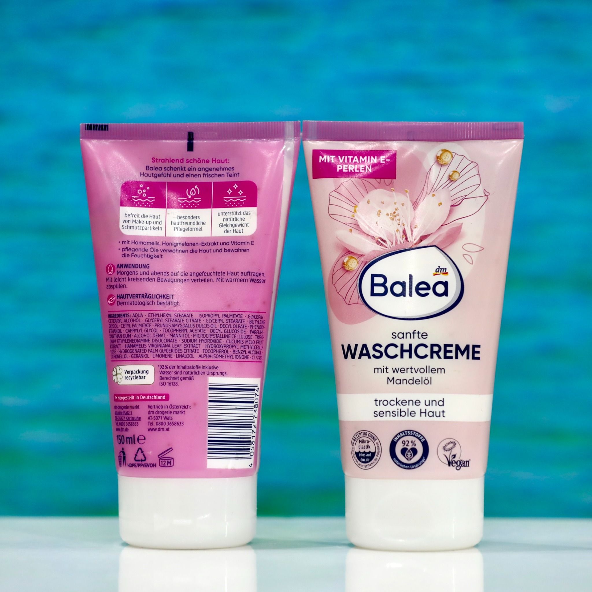 Sữa rửa mặt Balea cho da khô và da nhạy cảm, tuýp 150ml
