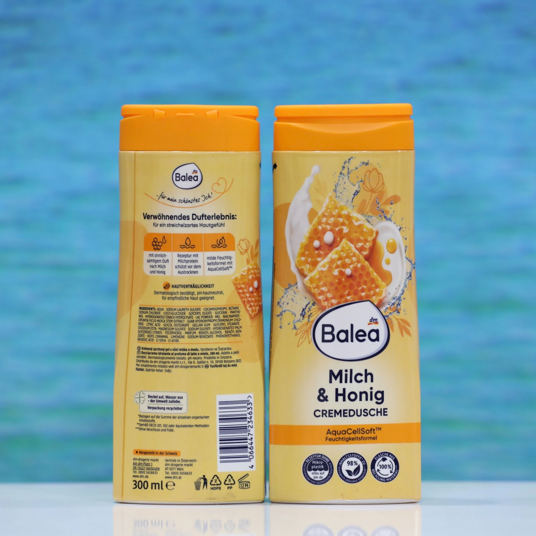 Sữa tắm Balea Cremedusche Milch & Honig mật ong chai 300ml