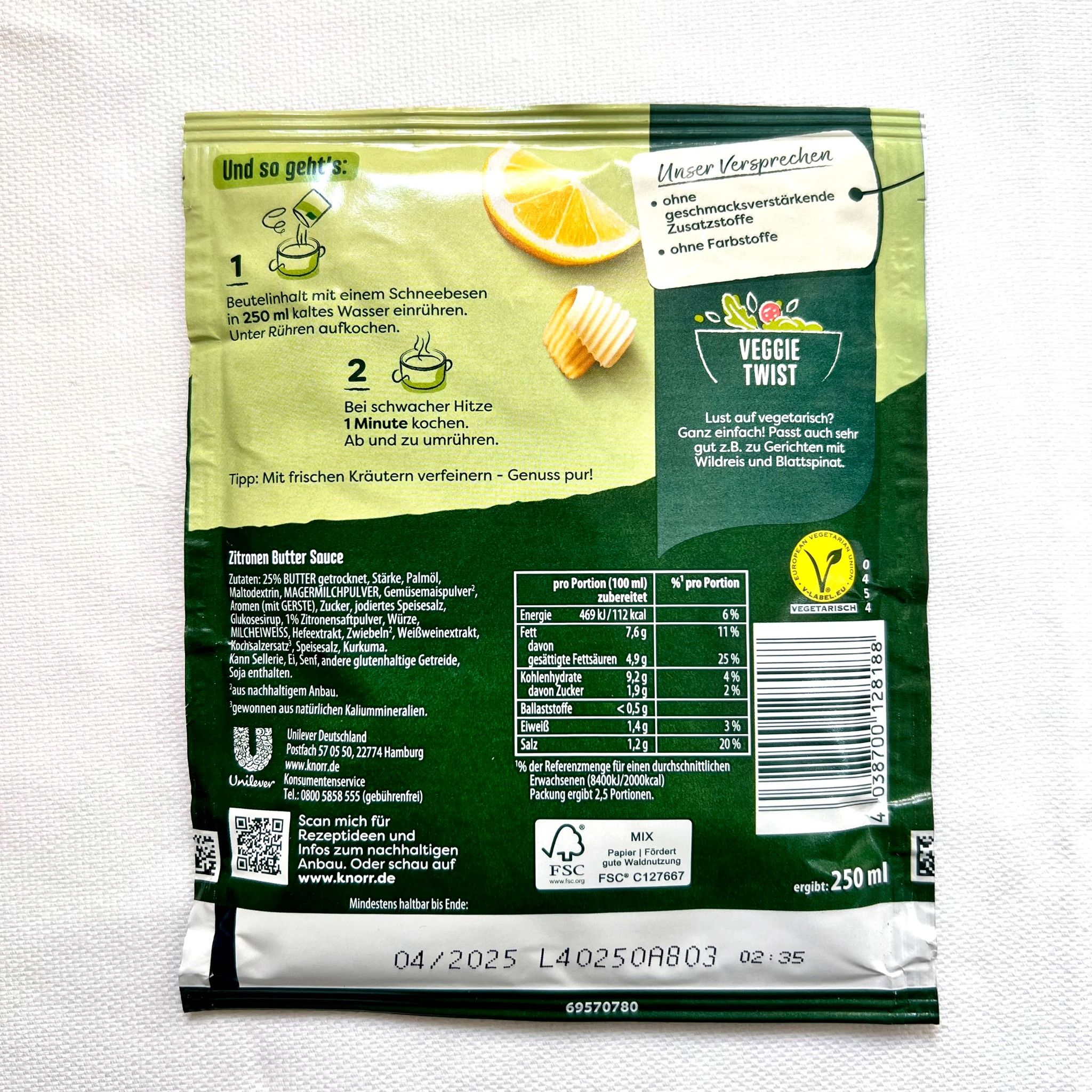 SỐT BƠ CHANH KNORR