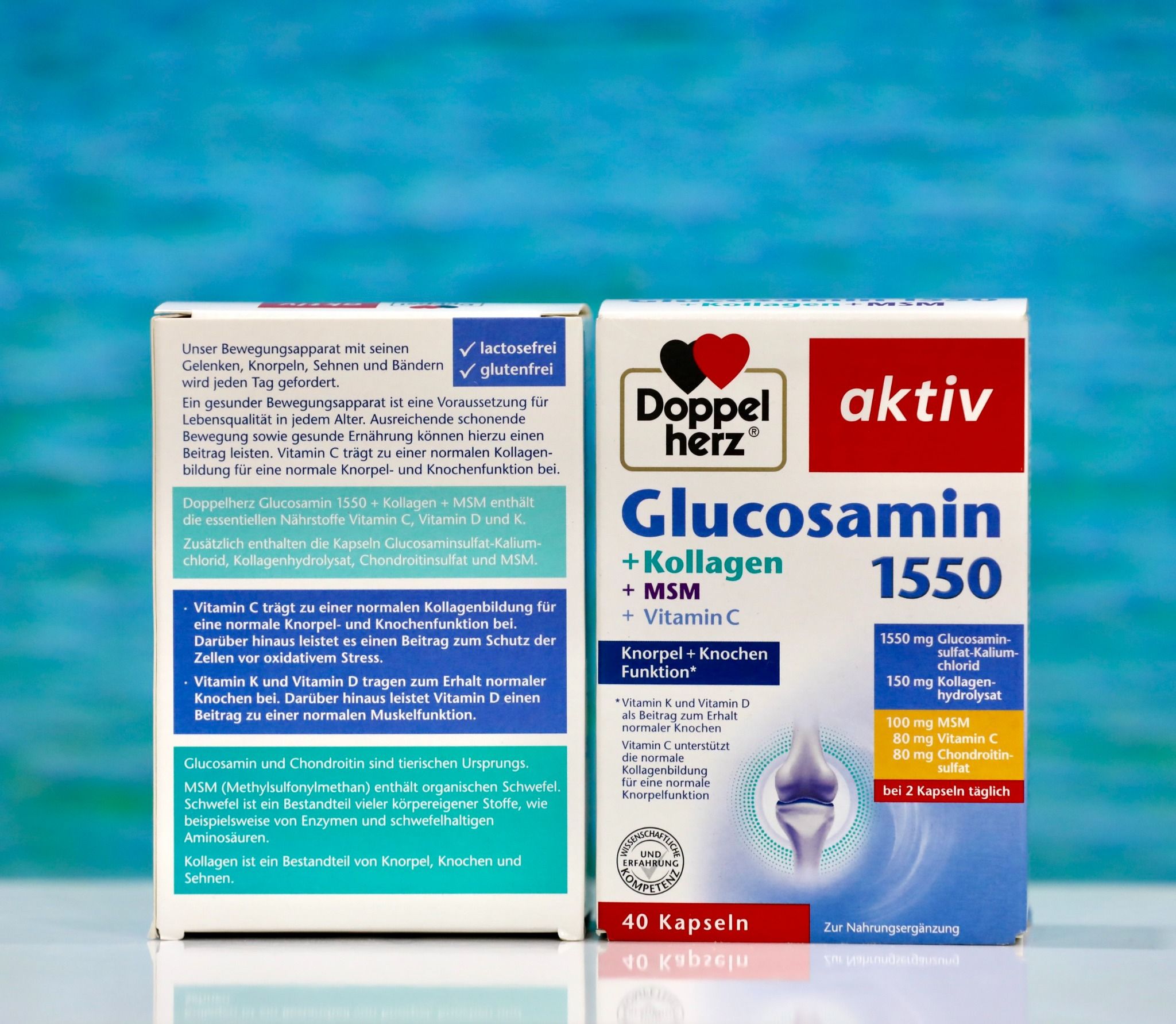 Viên uống bổ xương khớp Glucosamin 1550 + Collagen, hộp 40 viên