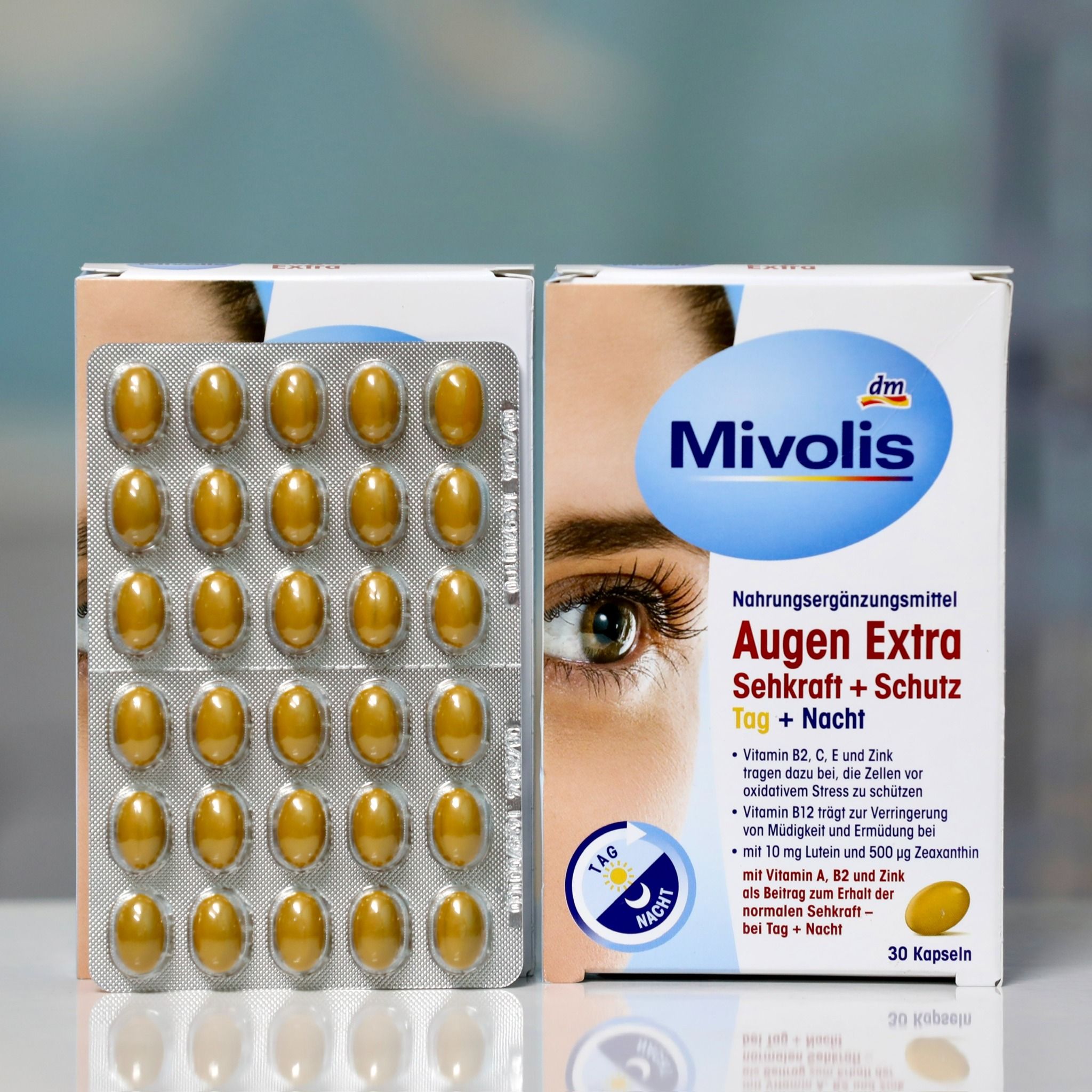 Viên uống bổ mắt ngày và đêm Augen Extra Mivolis, hộp 30 viên