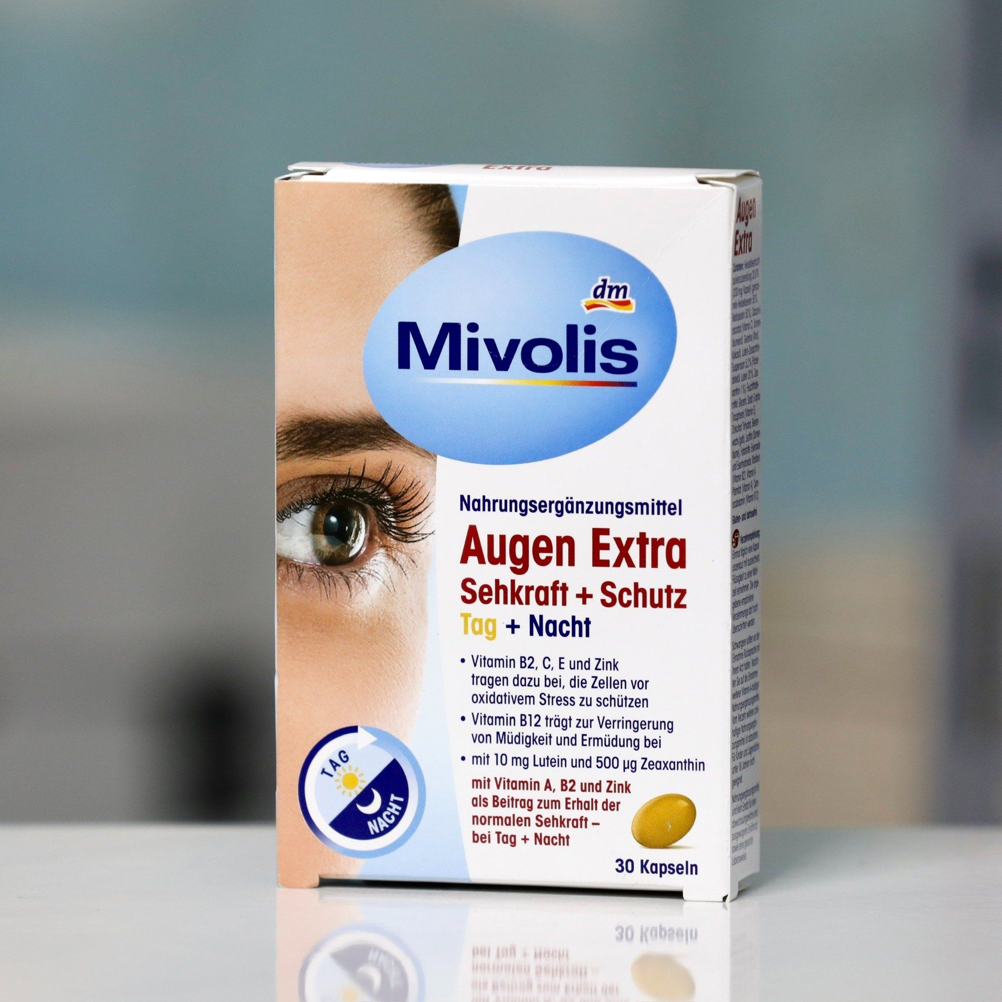 Viên uống bổ mắt ngày và đêm Augen Extra Mivolis, hộp 30 viên