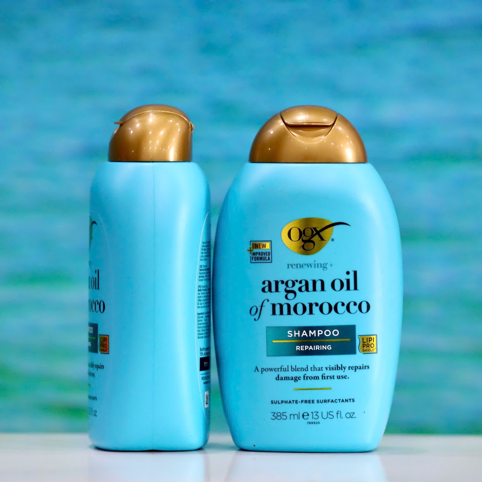 Dầu Gội OGX Argan Oil of Morocco – Phục Hồi & Bóng Mượt Cho Tóc Hư Tổn chai 385 ml