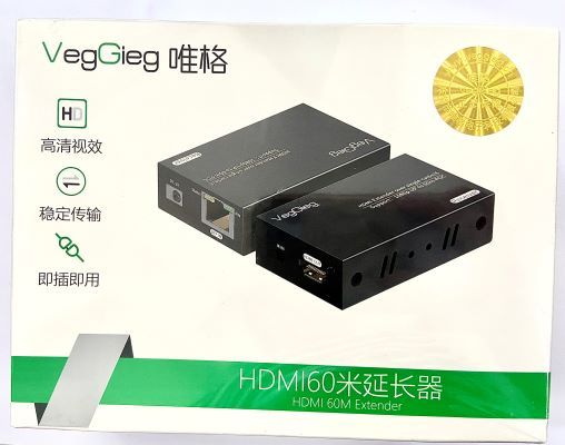 Bộ kéo dài HDMI 60M qua cáp mạng LAN (RJ45) VegGieg V-HD60 hàng chính hãng