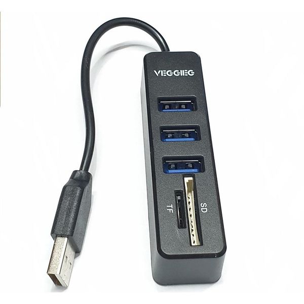 Bộ chia USB 2.0+ Đầu đọc thẻ nhớ 5 in 1 VC303 Veggieg