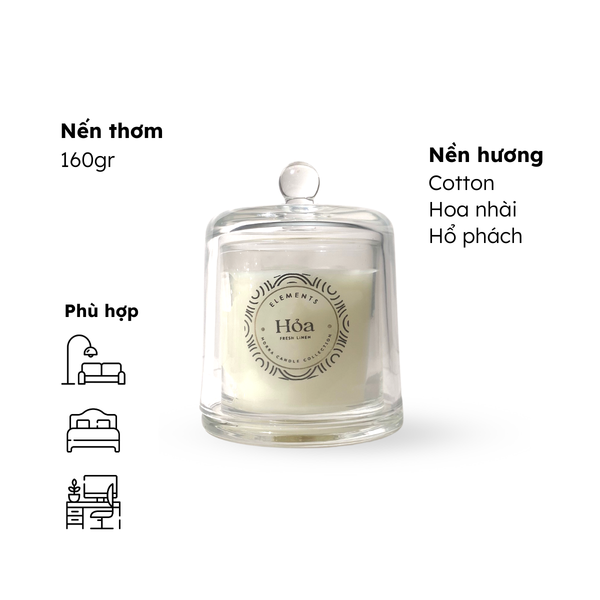  Nến Elements Mệnh Hỏa - Fresh Linen 