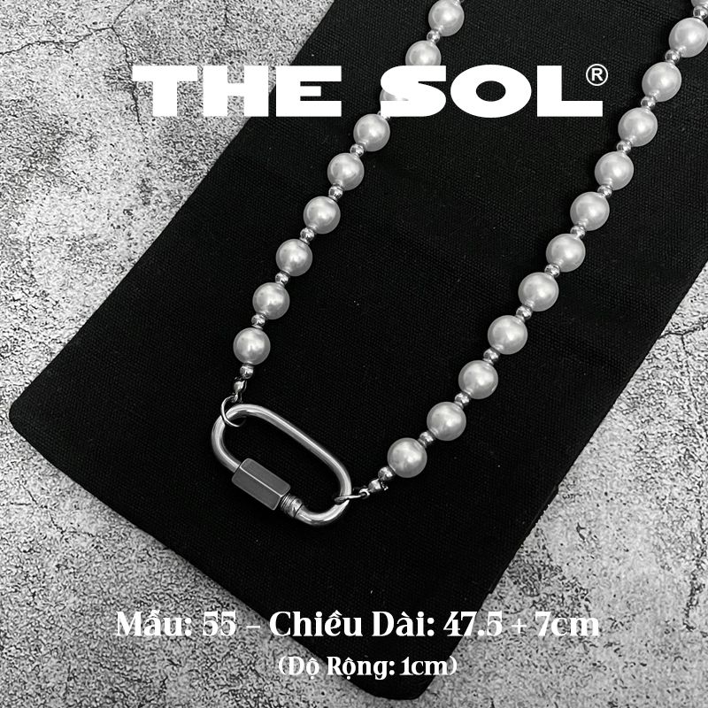 Dây Chuyền Titan Unisex Pearls Carabiner - Mẫu 55