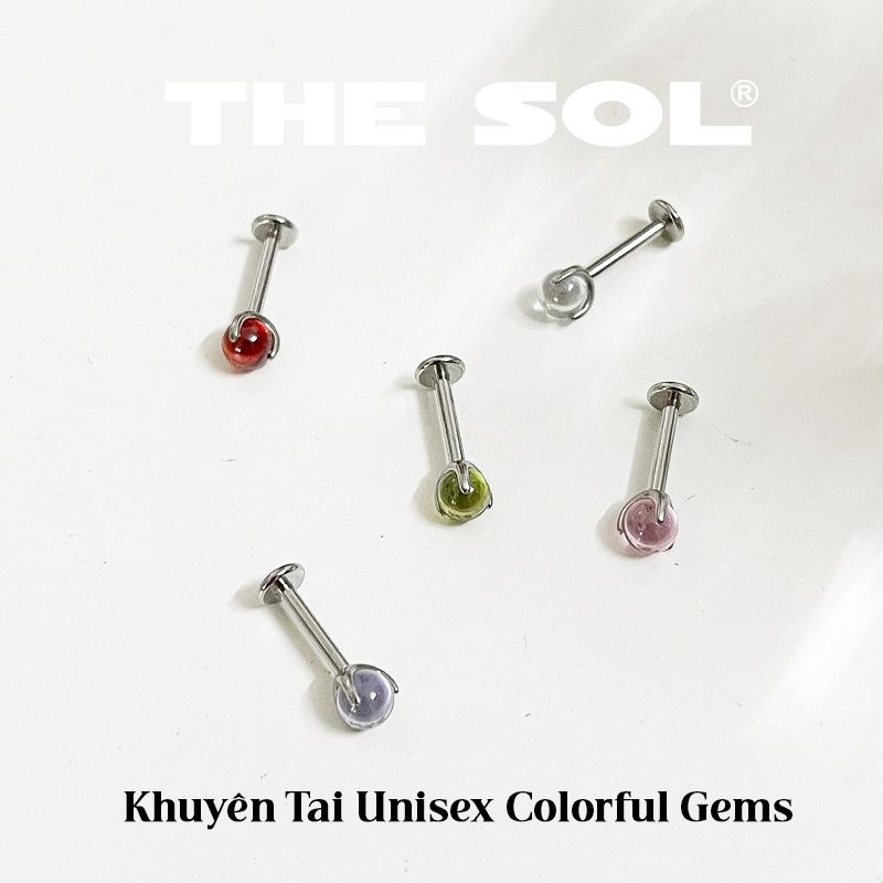 Khuyên Tai Titan Unisex Colourful Gems