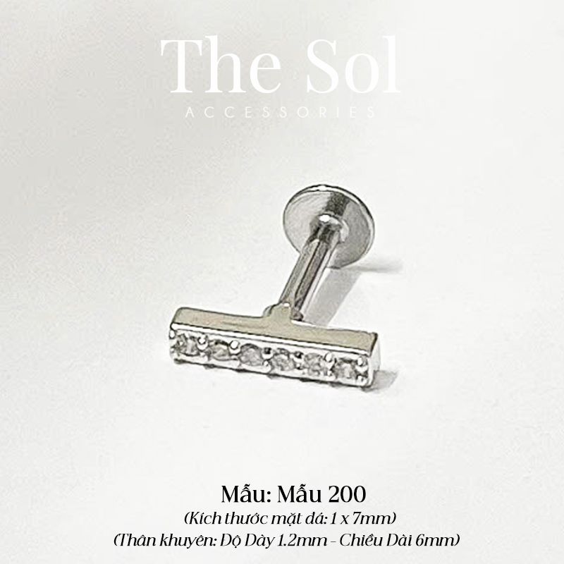 Khuyên Tai Thép Xi Mạ TRAGUS - Mẫu 200