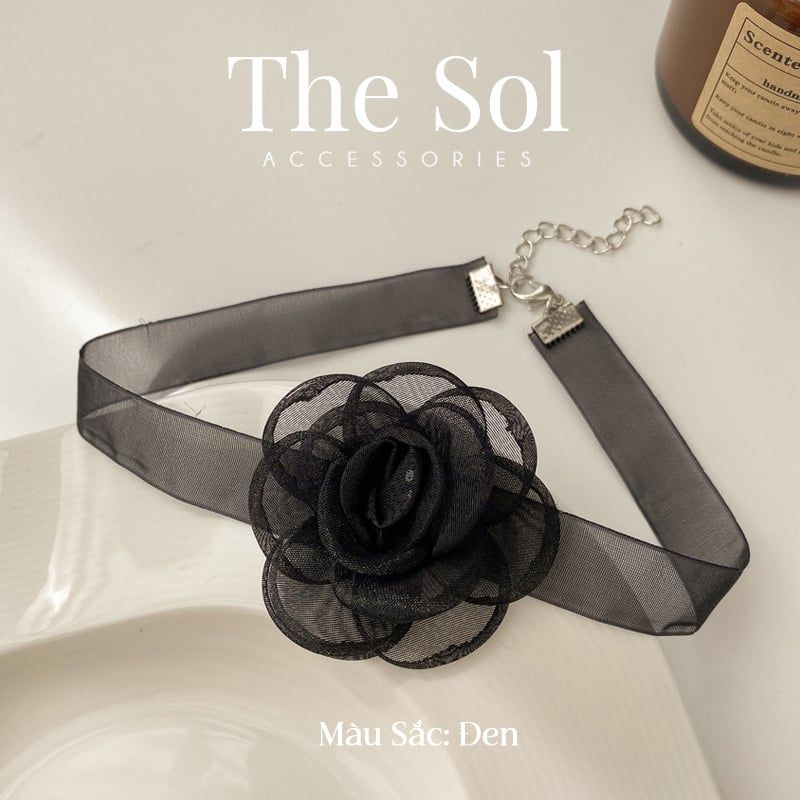 Choker Hàn Quốc Chiffon Rose