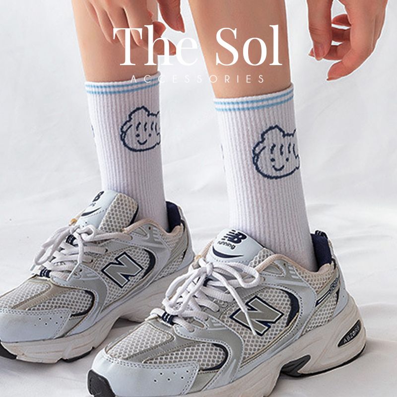 Tất Hàn Quốc Cổ Cao - Blue Girl