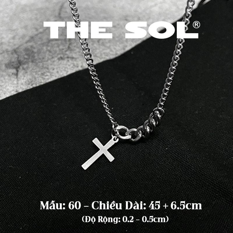 Dây Chuyền Titan Unisex Mini Chain Cross - Mẫu 60