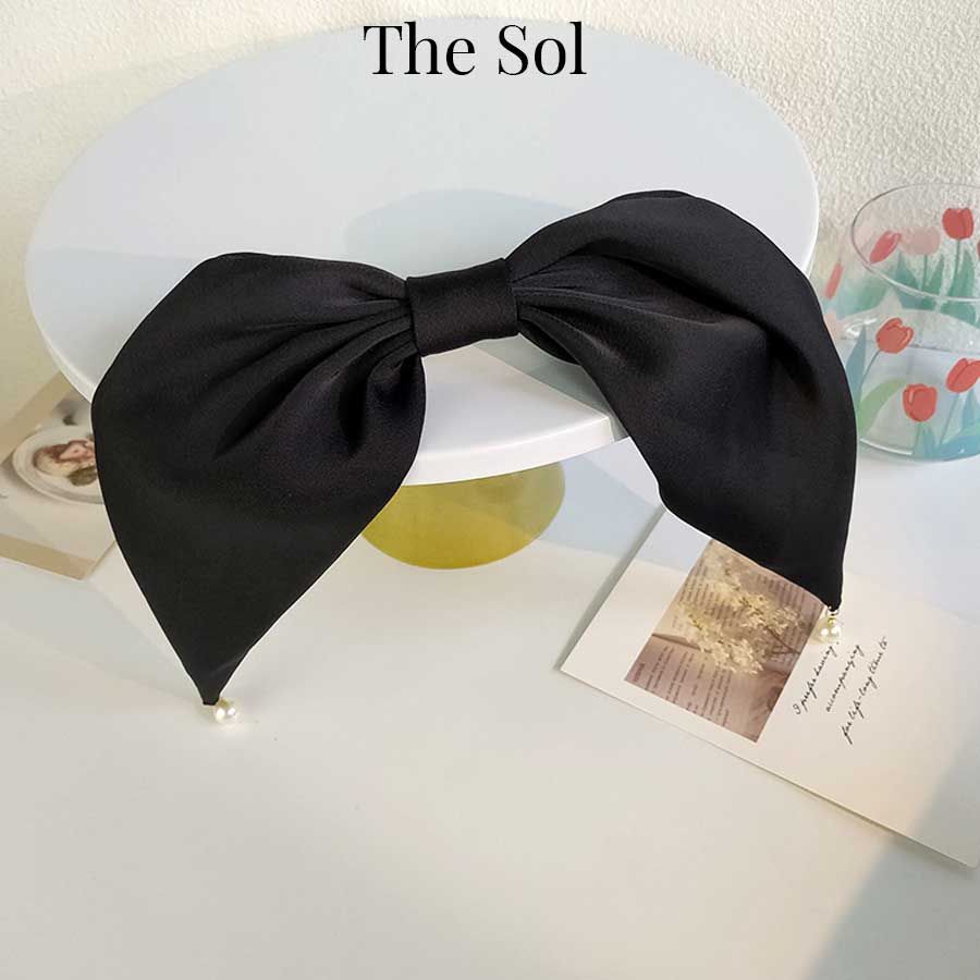 Kẹp Tóc Hàn Quốc Elengent Bow & Pearls