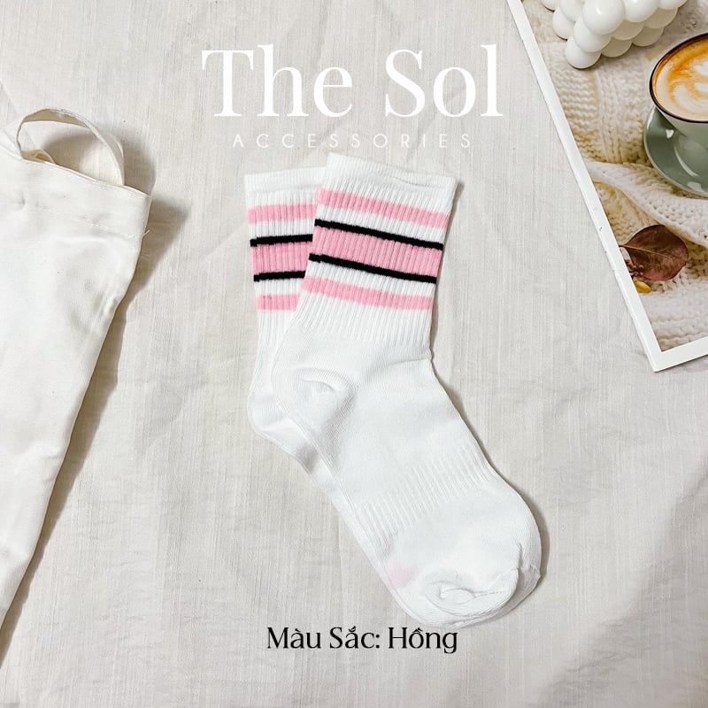 Tất Hàn Quốc Cổ Cao - Colour Lines