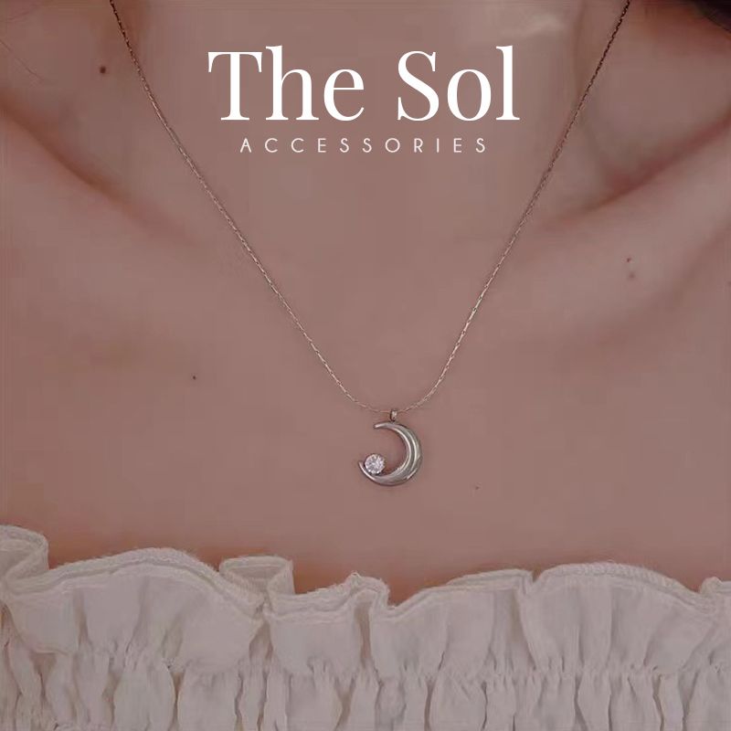 Dây Chuyền Titan Diamond In Moon
