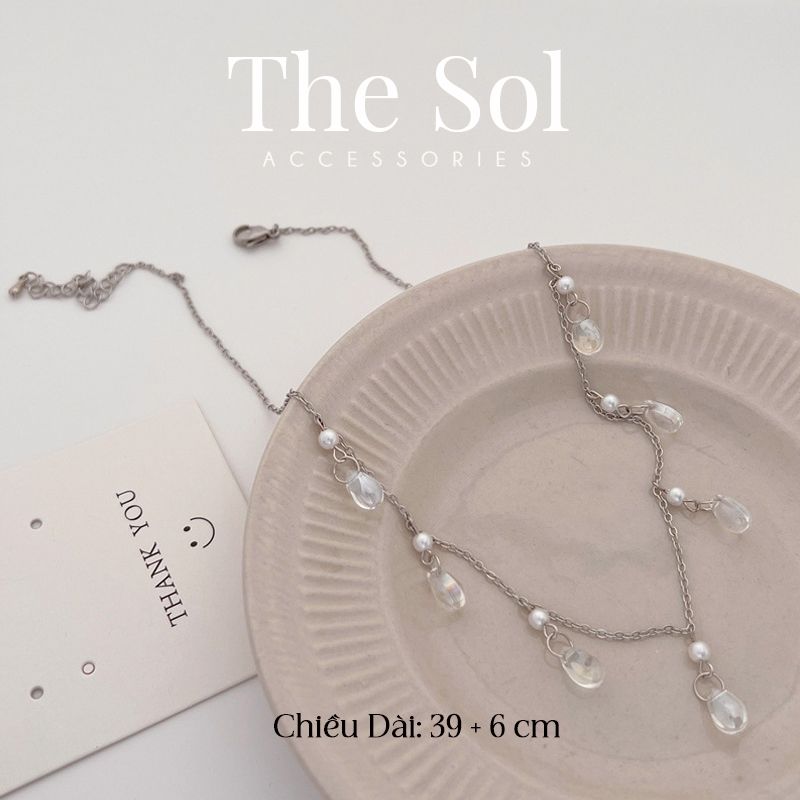 Dây Chuyền Hàn Quốc Crystal Drop