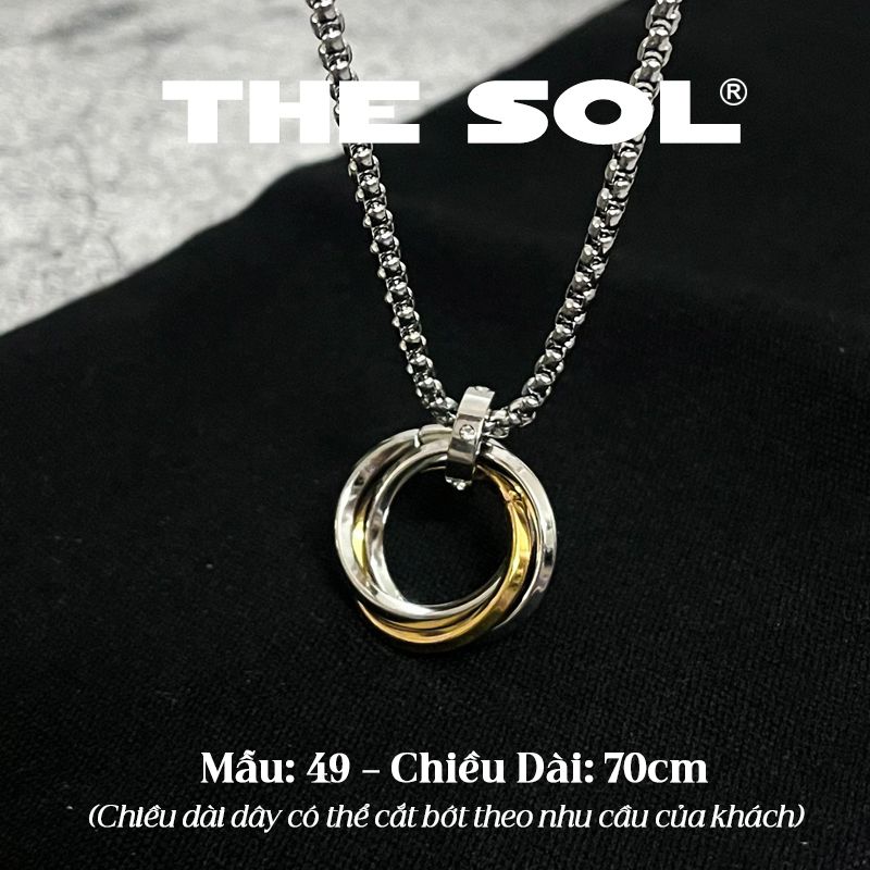 Dây Chuyền Titan Unisex Golden Ring - Mẫu 49