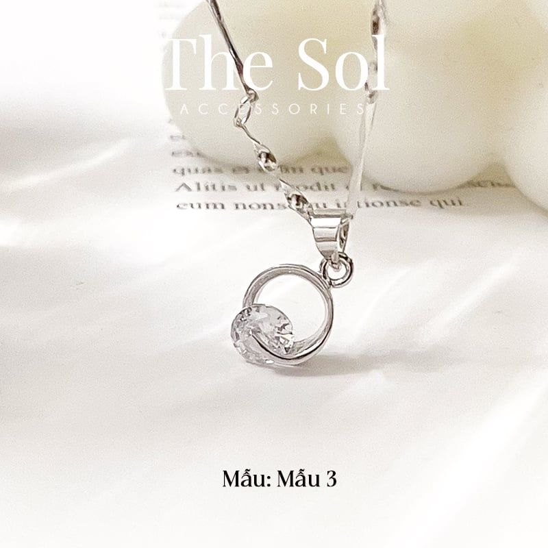 Dây Chuyền Hàn Quốc Diamond In Circle