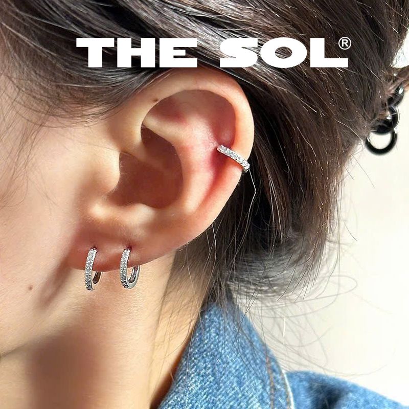 Khuyên Tai Thép Xi Mạ Khuyên Tròn Đính Đá 1.8mm - Mẫu 170