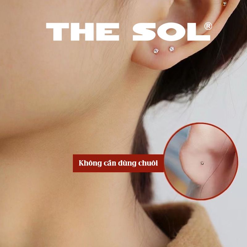 Khuyên Tai Titan Unisex Không Cần Chuôi