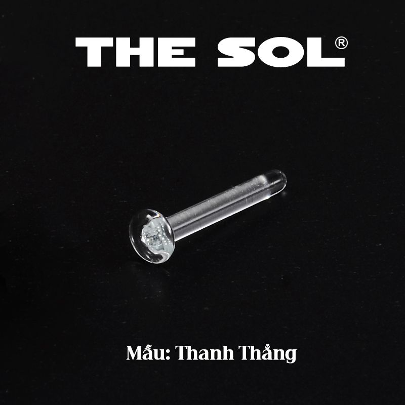 Khuyên Thủy Tinh Unisex - Thanh Thẳng