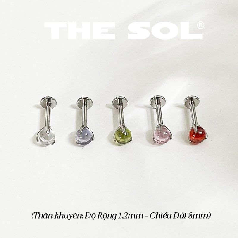 Khuyên Tai Titan Unisex Colourful Gems