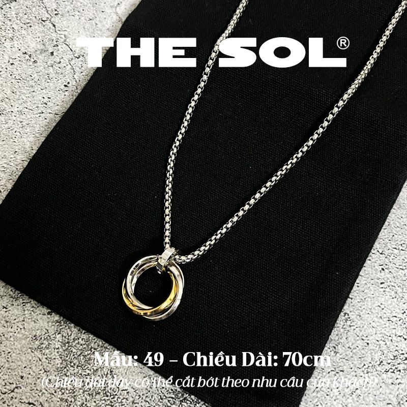 Dây Chuyền Titan Unisex Golden Ring - Mẫu 49