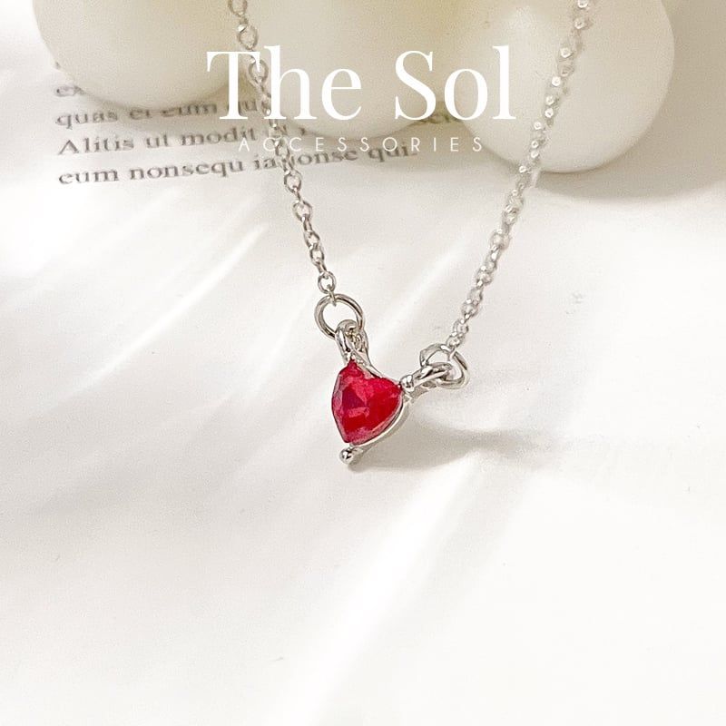 Dây Chuyền Hàn Quốc Red Heart