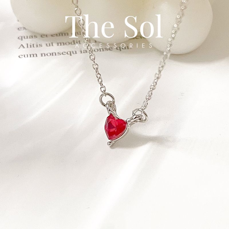 Dây Chuyền Hàn Quốc Red Heart