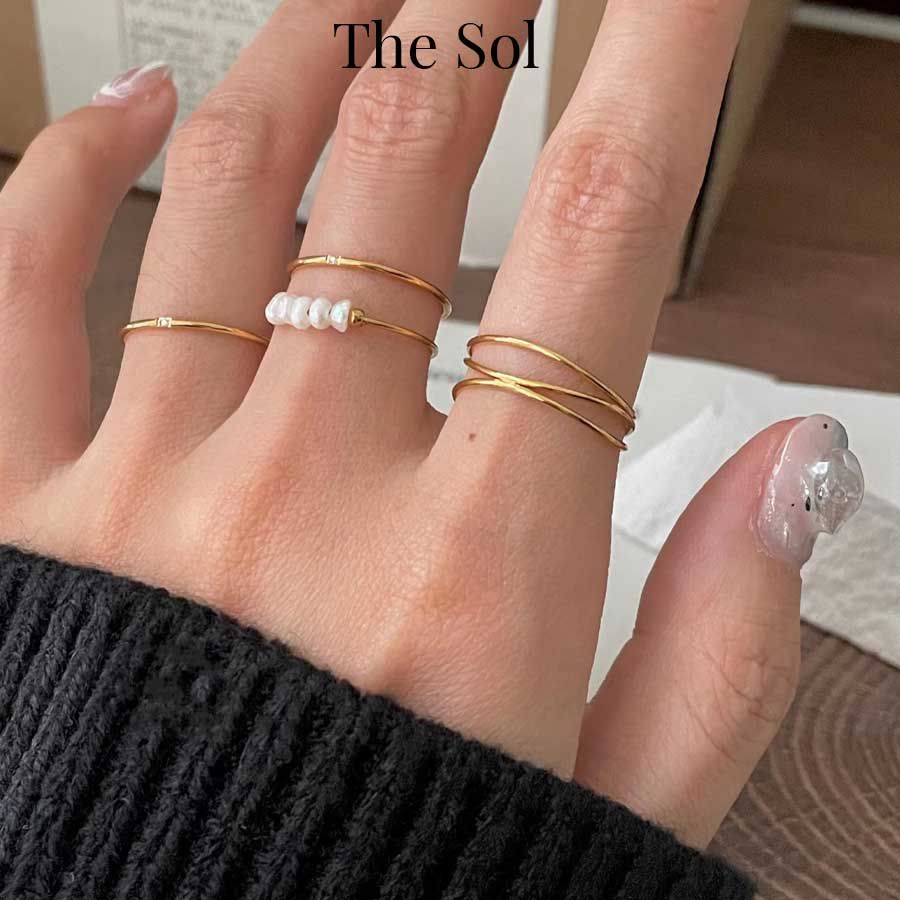 Nhẫn Titan Freshwater Pearls