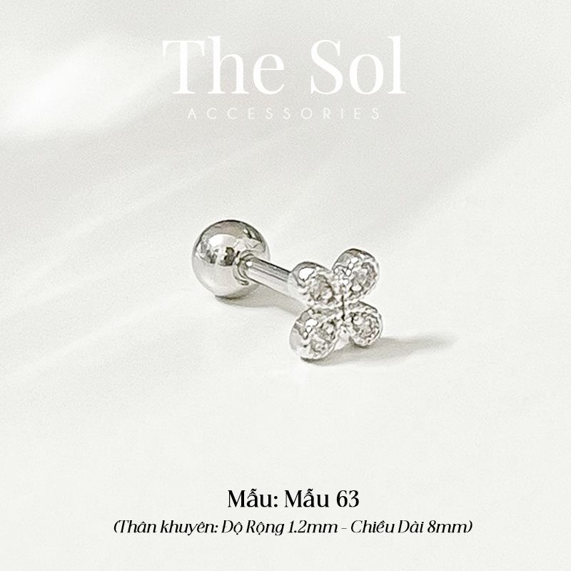 Khuyên Tai Thép Xi Mạ The Clover - Mẫu 63