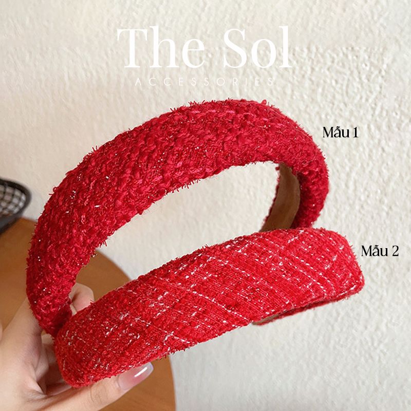 Cài Tóc Hàn Quốc Red Tweed