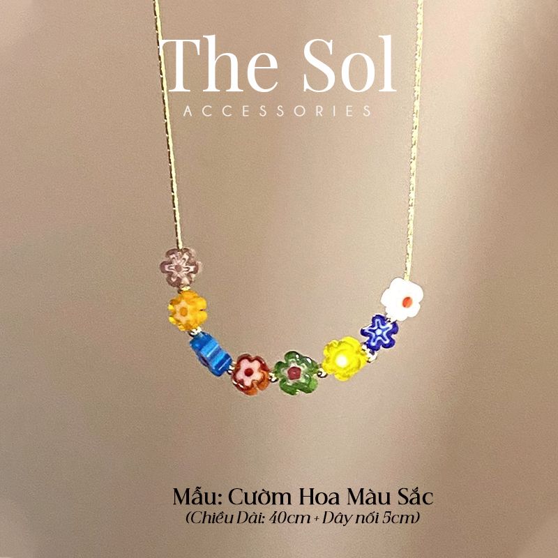 Dây Chuyền Hạt Cườm Hoa Sắc Màu