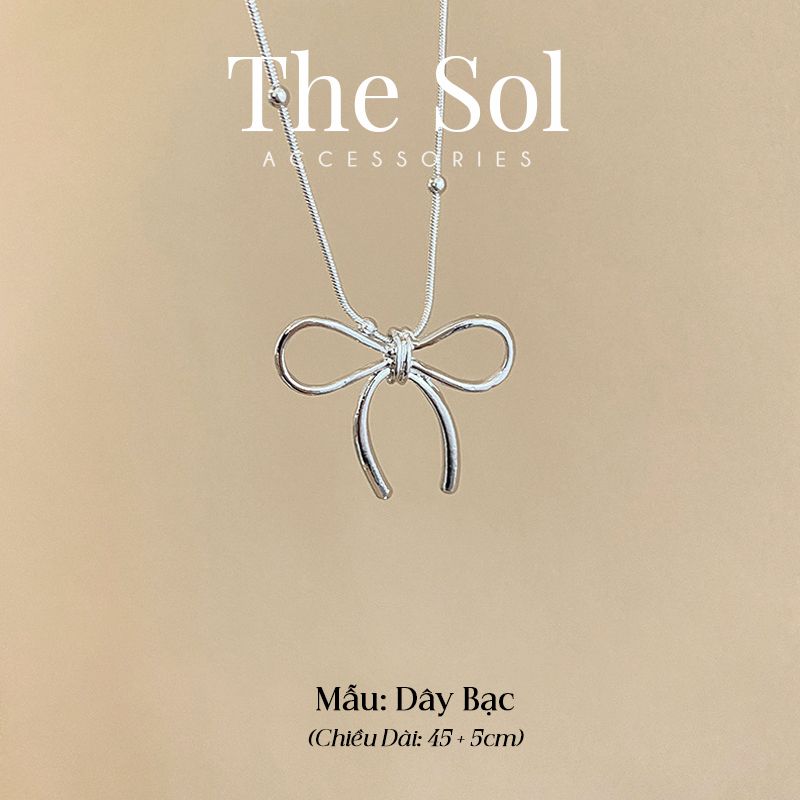 Dây Chuyền Hàn Quốc Trendy Bow - Dây Bạc
