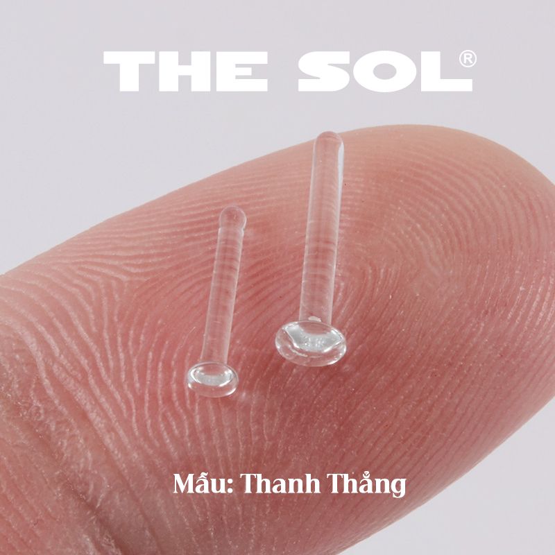 Khuyên Thủy Tinh Unisex - Thanh Thẳng