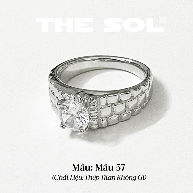 Nhẫn Titan Unisex The Diamond - Mẫu 57