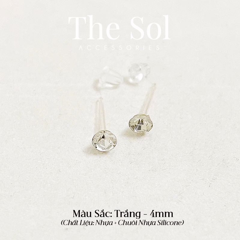 Bông Tai Nhựa Màu Sắc