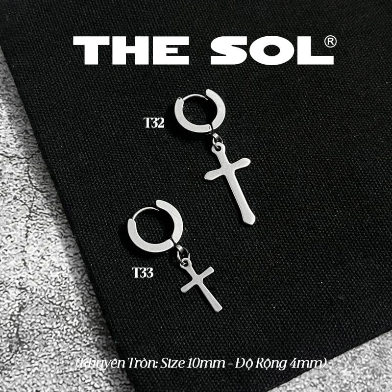Khuyên Tai Titan Unisex The Cross - Mẫu T33