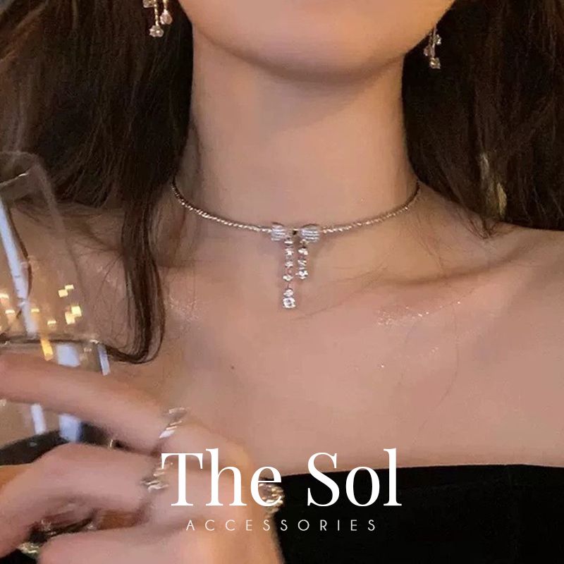 Choker Hàn Quốc Luxury Dia Bow