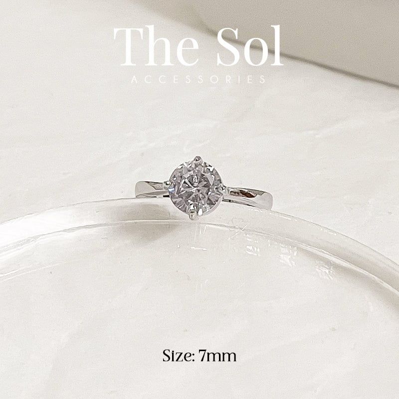 Nhẫn Titan The Diamond 7mm