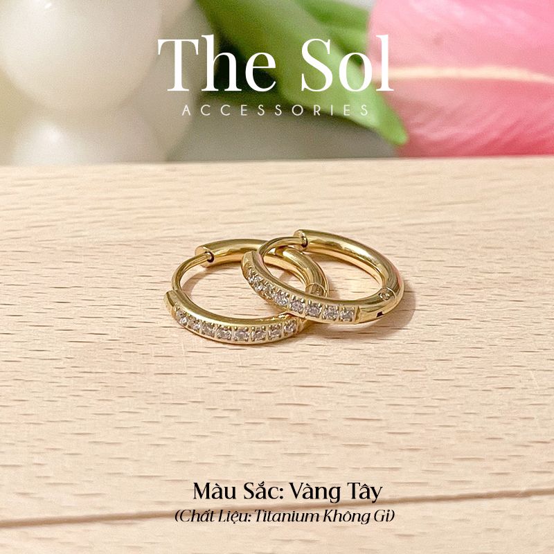 Bông Tai Titan Diamond Hoops