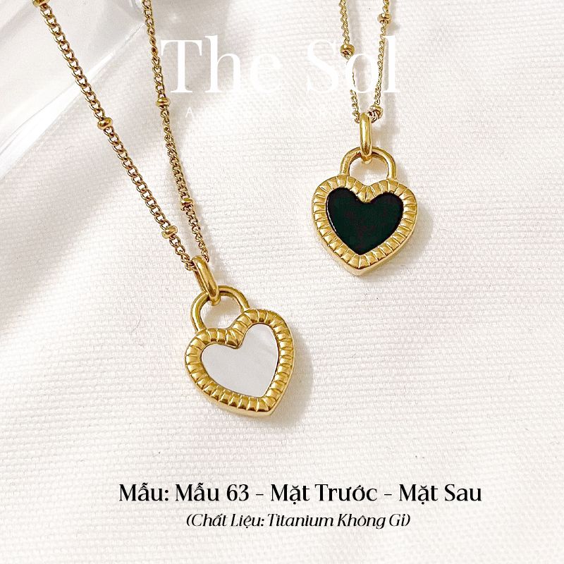 Dây Chuyền Titan Black&White Heart